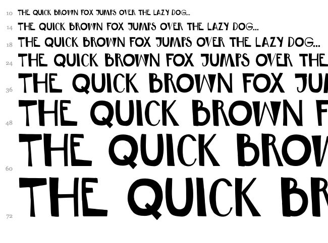 DK Rum Doodle font waterfall